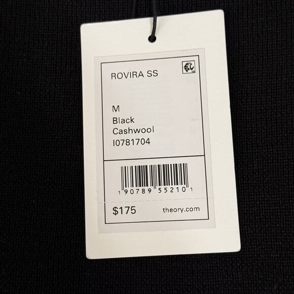 Theory Cashwear Wool Short Sleeve Sweater Men’s M NWT - Picture 2 of 7